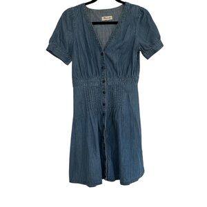 Madewell Blue Denim Button-Down Dress sz 4
